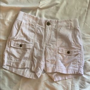 White cargo shorts